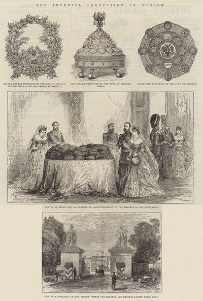 The Imperial Coronation at Moscow (engraving) by English School