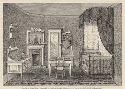 The International Health Exhibition: Complete Furniture for Small Bedroom by English School