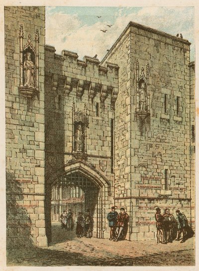 The International Health Exhibition at South Kensington, 1884: an old English gateway by English School