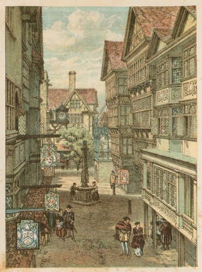 The International Health Exhibition at South Kensington, 1884: the old London street by English School