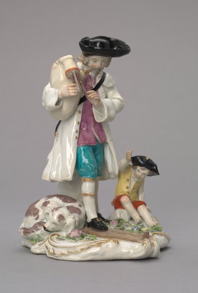 The Itinerant Musician, manufactured by Chelsea Porcelain Factory, England, c.1756 by English School