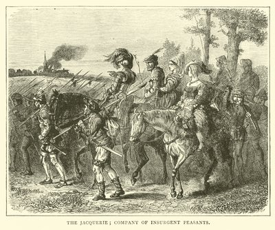 The Jacquerie; company of insurgent peasants by English School