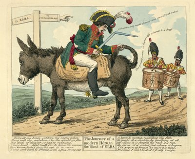 The Journey of a Modern Hero to the Island of Elba, published in London, 1814 by English School