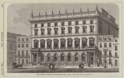 The Junior Carlton Club-House, Pall Mall (engraving) by English School