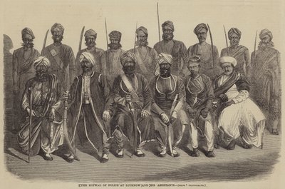 The Kotwal of Police at Lucknow and his Assistants by English School