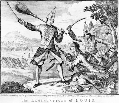 The Lamentations of Louis, 1757 by English School