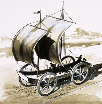 The Land Ship, invented by Dr Wilkins, Bishop of Chester by English School