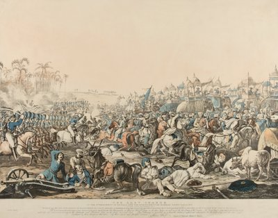The Last Charge of the 6th Regiment of Bengal and the 6th Regiment of Madras Light Cavalry on the 16th December 1817 by English School