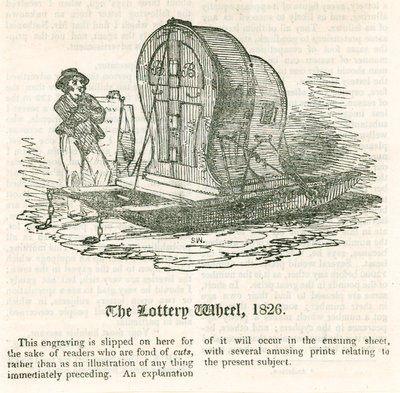 The Last Lottery. The Lottery Wheel, 1826 by English School