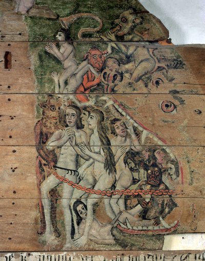 The Last Trump, from the Wenhaston Doom, c.1500-20 by English School