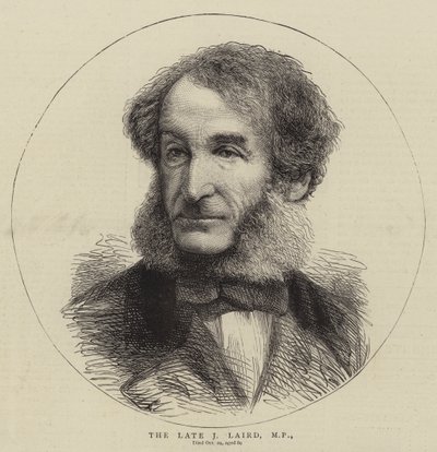 The Late J Laird, MP (engraving) by English School