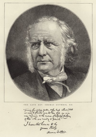 The Late Rev Thomas Guthrie by English School