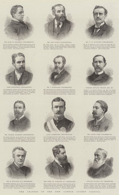 The Leaders of the New London County Council by English School