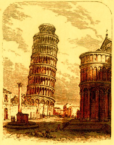 The Leaning Tower, and Apsis of the Cathedral, Pisa by English School