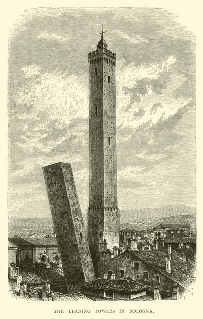 The Leaning Towers in Bologna by English School
