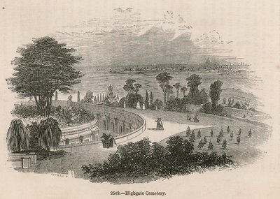 The Lebanon Catacombs, Highgate Cemetery, London by English School