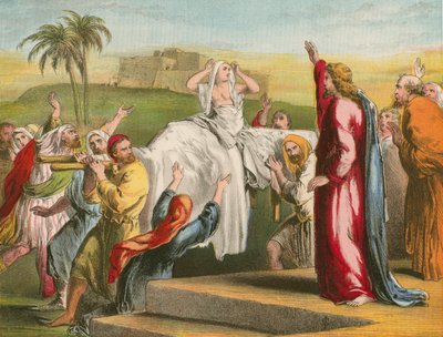 The Leper Healed by English School