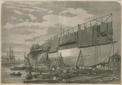 The Leviathan in the Yard at Millwall, London, Before the Launch by English School