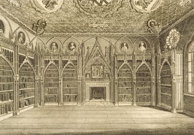 The Library, engraved by Godfrey, from Description of Strawberry Hill by Horace Walpole, 1784 by English School