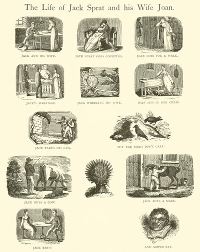 The Life of Jack Sprat and His Wife Joan by English School