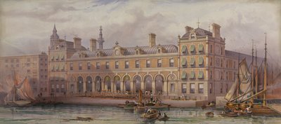 The London Fish Market at Billingsgate, 20th July 1877 by English School