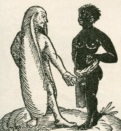 The Long Eared Man Scolds His Servant by English School