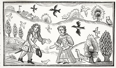 The Lovers Quarrel (illustration) by English School