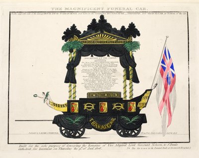 The Magnificent Funeral Car, pub. 1806 by English School