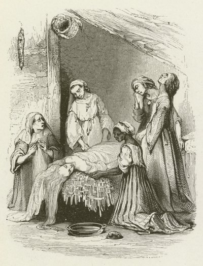 The Malabar women washing the body of Virginia by English School