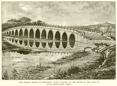 The Marble Bridge of Seventeen Arches, China by English School