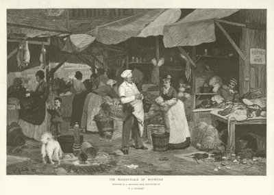 The Marketplace of Maubeuge by English School