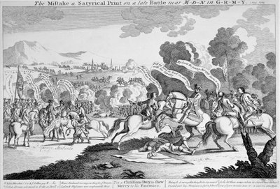 The Mistake a Satyrical Print on a late Battle near M-d-n in G-r-m-y, c.1759 by English School
