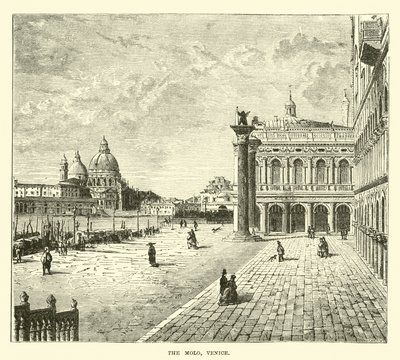 The Molo, Venice by English School