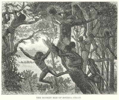 The Monkey Men of Dourga Strait by English School