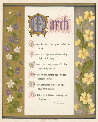 The Months: March by English School