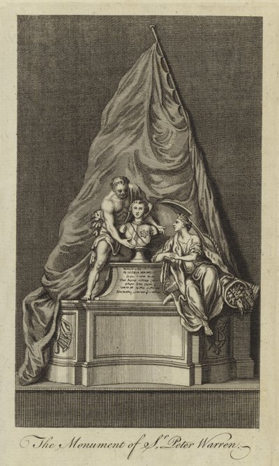 The Monument of Sir Peter Warren by English School