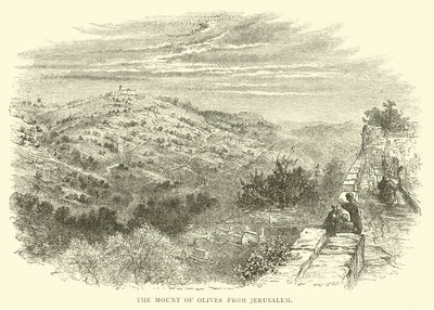 The Mount of Olives from Jerusalem by English School