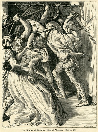 The Murder of Cenulph, King of Wessex, 821 by English School