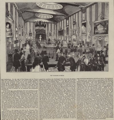 The Napoleon Museum, The Egyptian Hall, London by English School