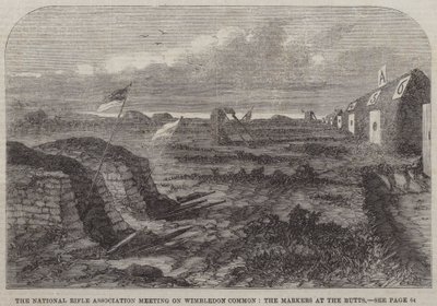 The National Rifle Association Meeting on Wimbledon Common, the Markers at the Butts by English School