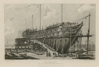 The Nelson on the Stocks by English School