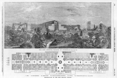 The New Crystal Palace at Sydenham by English School