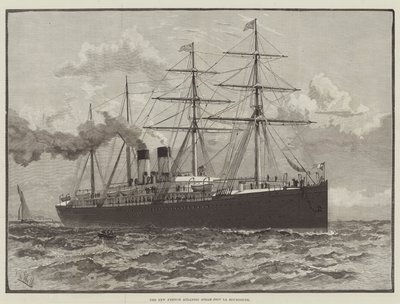 The New French Atlantic Steam-Ship La Bourgogne by English School