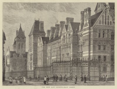 The New Law Courts, East Front by English School