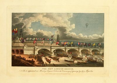 The New London Bridge, as It Appeared on Monday, August 1st, 1831, at the Ceremony of Opening by Their Majesties, 1831 by English School