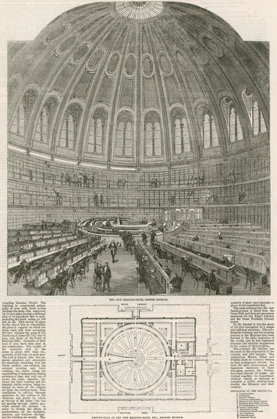 The New Reading Room, British Museum by English School