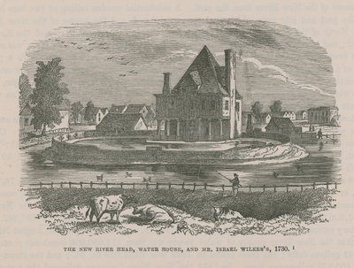 The New River Head, Water House, and Mr Israel Wilkess, 1730 by English School