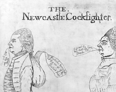 The Newcastle Cockfighter, circa 1750 by English School