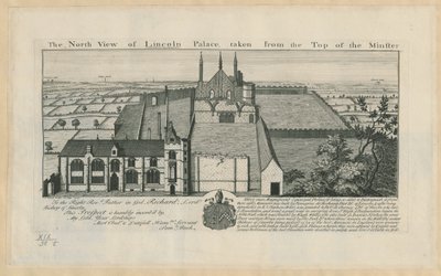 The North View of Lincoln Palace, Taken from the Top of the Minster by English School