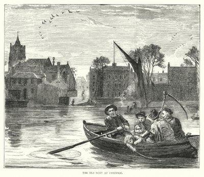 The Old Boat at Chiswick (engraving) by English School